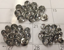 Load image into Gallery viewer, 10 20 50 100 Silver Shank Diamante Quality Buttons 9mm 11mm 13mm Wide Dresses Tops Coats Babies Blazers Shirt Sewing Craft