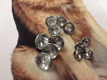 Load image into Gallery viewer, 10 20 50 100 Silver Shank Diamante Quality Buttons 9mm 11mm 13mm Wide Dresses Tops Coats Babies Blazers Shirt Sewing Craft