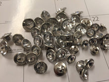 Load image into Gallery viewer, 10 20 50 100 Silver Shank Diamante Quality Buttons 9mm 11mm 13mm Wide Dresses Tops Coats Babies Blazers Shirt Sewing Craft