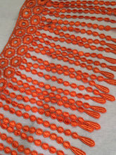 Load image into Gallery viewer, 1yard ORANGE Fringe Quality Lace Trims 9inches 23cm Drop/Wide Scrapbooking Cardmaking Wedding Dresses Sewing Craft Projects

