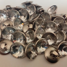 Load image into Gallery viewer, 10 20 50 100 Silver Shank Diamante Quality Buttons 9mm 11mm 13mm Wide Dresses Tops Coats Babies Blazers Shirt Sewing Craft
