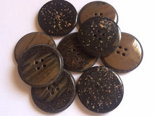 Load image into Gallery viewer, 5 10 20 Coconut Shell Wooden Dusty Lookalike 31mm Brown Black Wide Quality Buttons Sewing Craft Jacket Shirt Skirt Trousers Coat