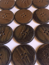 Load image into Gallery viewer, 5 10 20 Coconut Shell Wooden Dusty Lookalike 31mm Brown Black Wide Quality Buttons Sewing Craft Jacket Shirt Skirt Trousers Coat