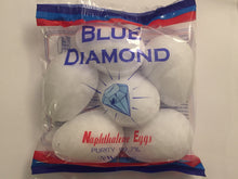 Load image into Gallery viewer, 6 Moth Balls Naphthalene Eggs Oval Shaped Camphor Ideal to Protect Prevent Kills moths pests home insects control Blue Diamond