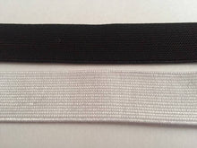 Load image into Gallery viewer, 1m 3m 5m ELASTIC BLACK Tape 25mm Wide Flat Elastic Shirring Stretch Gathering Sewing Craft
