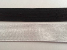 Load image into Gallery viewer, 1m 3m 5m ELASTIC BLACK Tape 25mm Wide Flat Elastic Cord Band Shirring Stretch Gathering Sewing Craft