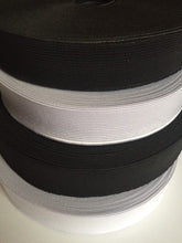 Load image into Gallery viewer, 1m 3m 5m ELASTIC WHITE Tape 25mm Wide Flat Elastic Cord Band Shirring Stretch Gathering Sewing Craft