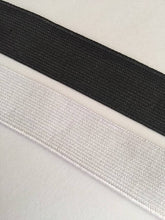 Load image into Gallery viewer, 1m 3m 5m ELASTIC BLACK Tape 25mm Wide Flat Elastic Cord Band Shirring Stretch Gathering Sewing Craft