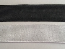 Load image into Gallery viewer, 1m 3m 5m ELASTIC WHITE Tape 25mm Wide Flat Elastic Cord Band Shirring Stretch Gathering Sewing Craft