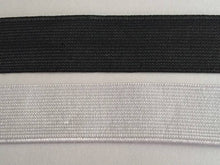 Load image into Gallery viewer, 1m 3m 5m ELASTIC BLACK Tape 25mm Wide Flat Elastic Cord Band Shirring Stretch Gathering Sewing Craft