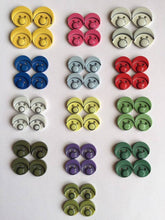 Load image into Gallery viewer, 10 FACE 13mm 14mm 18mm Wide Clown Nose Quality Beautiful Buttons Different Colours Jacket Shirt Sewing Craft 2 Holes