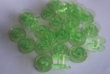 Load image into Gallery viewer, 10 20 CLEAR GREEN PLASTIC Bobbins Sewing Machine Bobbin Fit Brother Singer Toyota Janome etc