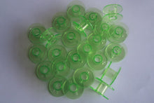 Load image into Gallery viewer, 10 20 CLEAR GREEN PLASTIC Bobbins Sewing Machine Bobbin Fit Brother Singer Toyota Janome etc