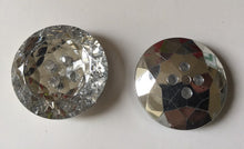 Load image into Gallery viewer, 5 10 Silver Shiny Glass Crystal Diamante Quality Buttons 35mm Wide Dresses Tops Coats Babies Blazers Shirt Sewing Craft