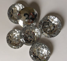Load image into Gallery viewer, 5 10 Silver Shiny Glass Crystal Diamante Quality Buttons 35mm Wide Dresses Tops Coats Babies Blazers Shirt Sewing Craft