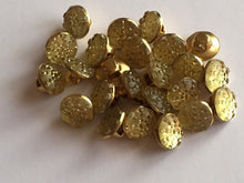 Load image into Gallery viewer, 10 20 Gold Diamante Shank Quality Buttons 10mm Wide Dresses Tops Coats Babies Blazers Shirt Sewing Craft