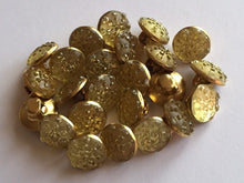 Load image into Gallery viewer, 10 20 Gold Diamante Shank Quality Buttons 10mm Wide Dresses Tops Coats Babies Blazers Shirt Sewing Craft
