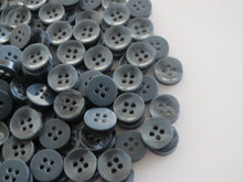 Load image into Gallery viewer, 50 100 GREY Quality Buttons Shirt Sewing Craft 12mm Wide More Colours Also Available
