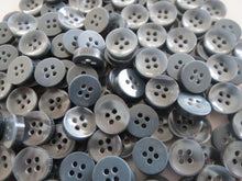Load image into Gallery viewer, 50 100 GREY Quality Buttons Shirt Sewing Craft 12mm Wide More Colours Also Available