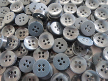 Load image into Gallery viewer, 50 100 GREY Quality Buttons Shirt Sewing Craft 12mm Wide More Colours Also Available