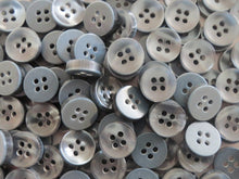 Load image into Gallery viewer, 50 100 GREY Quality Buttons Shirt Sewing Craft 12mm Wide More Colours Also Available