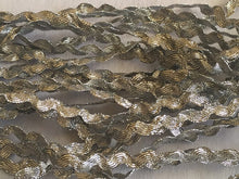 Load image into Gallery viewer, 1 yard GOLD SILVER Metallic Shine 5mm Wide Quality Ric Rac Zig Zag Trims Lovely Rick Rack Braids Trimmings