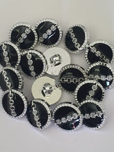 Load image into Gallery viewer, 10pcs Gothic Cross, Chain Across Black, 8 Pointed Star Silver Shank Quality Buttons 15mm Wide Coats Blazers Shirt Dresses Jacket