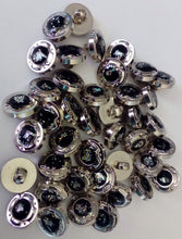 Load image into Gallery viewer, 10 20 50 Silver Glitter White or Black Cross Shank Quality Buttons 13mm Wide Dresses Tops Coats Babies Blazers Shirt Sewing Craft