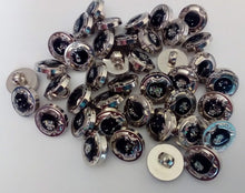 Load image into Gallery viewer, 10 20 50 Silver Glitter White or Black Cross Shank Quality Buttons 13mm Wide Dresses Tops Coats Babies Blazers Shirt Sewing Craft