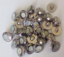 Load image into Gallery viewer, 10 20 50 Silver Glitter White or Black Cross Shank Quality Buttons 13mm Wide Dresses Tops Coats Babies Blazers Shirt Sewing Craft