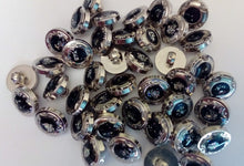 Load image into Gallery viewer, 10 20 50 Silver Glitter White or Black Cross Shank Quality Buttons 13mm Wide Dresses Tops Coats Babies Blazers Shirt Sewing Craft