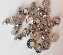 Load image into Gallery viewer, 10 20 50 Silver Glitter White or Black Cross Shank Quality Buttons 13mm Wide Dresses Tops Coats Babies Blazers Shirt Sewing Craft