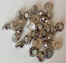 Load image into Gallery viewer, 10 20 50 Silver Glitter White or Black Cross Shank Quality Buttons 13mm Wide Dresses Tops Coats Babies Blazers Shirt Sewing Craft