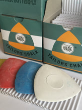 Load image into Gallery viewer, FULL BOX Tailors Chalk 10 pcs White Pink Yellow Blue Sewing Craft Seamstress Dressmaker Clothing Alterations And Repairs Shoemakers Bag Make