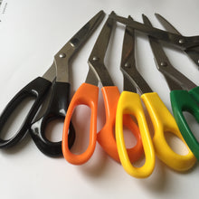 Load image into Gallery viewer, 8 1/2" SCISSORS STAINLESS STEEL Black Blue Dark Green Orange Red Yellow Sewing Craft Home Kitchen Office Multi Purpose Use
