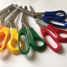 Load image into Gallery viewer, 8 1/2" SCISSORS STAINLESS STEEL Black Blue Dark Green Orange Red Yellow Sewing Craft Home Kitchen Office Multi Purpose Use