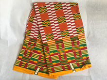Load image into Gallery viewer, 1 yard Lovely Beautiful African Kente Ankara Quality 100% Cotton Fabric Sold By 1yard