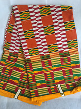 Load image into Gallery viewer, 1 yard Lovely Beautiful African Kente Ankara Quality 100% Cotton Fabric Sold By 1yard