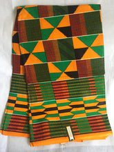 Load image into Gallery viewer, 1 yard Lovely Beautiful African Kente Ankara Quality 100% Cotton Fabric Sold By 1yard