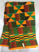 Load image into Gallery viewer, 1 yard Lovely Beautiful African Kente Ankara Quality 100% Cotton Fabric Sold By 1yard