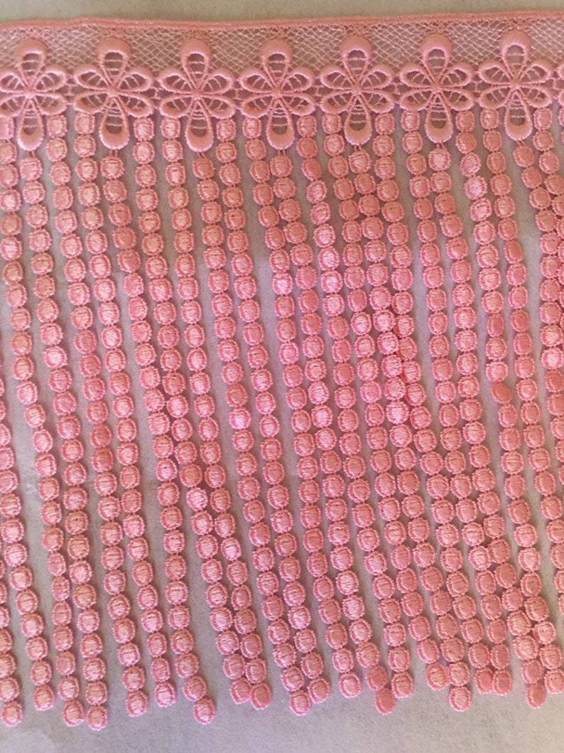 1yard PINK Fringe Quality Lace Trims 9inches 23cm Drop/Wide Scrapbooking Cardmaking Wedding Dresses Sewing Craft Projects