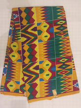 Load image into Gallery viewer, 1yard 2yards Lovely Beautiful African Kente Ankara Quality 100% Cotton Fabric Sold By 1 yard 2 yards