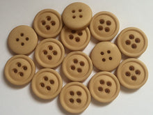 Load image into Gallery viewer, 10 20 LIGHT BROWN 21mm Wide Quality Beautiful Buttons Jacket Shirt Sewing Craft 4 Holes Big Eyes