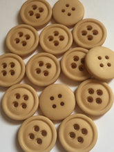 Load image into Gallery viewer, 10 20 LIGHT BROWN 21mm Wide Quality Beautiful Buttons Jacket Shirt Sewing Craft 4 Holes Big Eyes
