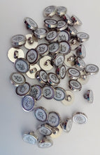 Load image into Gallery viewer, 10 20 50 Silver Leaf White Shank Quality Buttons 13mm Wide Dresses Tops Coats Babies Blazers Shirt Sewing Craft