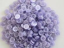 Load image into Gallery viewer, 50 100 LILAC Quality Buttons Shirt Sewing Craft 12mm Wide More Colours Also Available