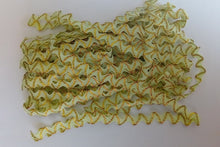 Load image into Gallery viewer, 1 yard LIME GREEN GOLD Glitter Shine Quality Ric Rac Trim 6mm Wide Many Colours Zig Zag Braid Ricrac Trimming Rick Rack