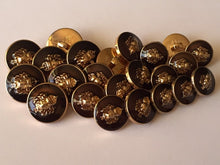 Load image into Gallery viewer, 5 10 GOLD DARK BROWN Lion King Shank 16mm 18mm 21mm Wide Quality Buttons Dresses Tops Coats Suits Jackets Blazers Shirt Sewing Craft