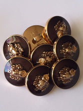 Load image into Gallery viewer, 5 10 GOLD DARK BROWN Lion King Shank 16mm 18mm 21mm Wide Quality Buttons Dresses Tops Coats Suits Jackets Blazers Shirt Sewing Craft