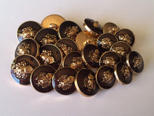 Load image into Gallery viewer, 5 10 GOLD DARK BROWN Lion King Shank 16mm 18mm 21mm Wide Quality Buttons Dresses Tops Coats Suits Jackets Blazers Shirt Sewing Craft